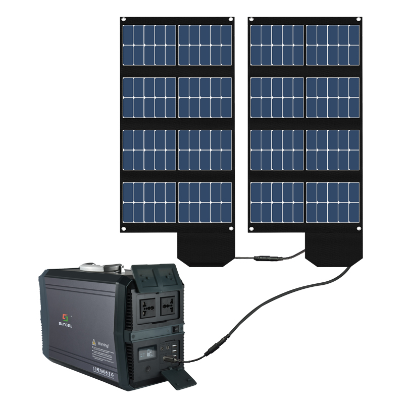 SUNGZU 1500 Power Station + 130W Portable Solar Panels
